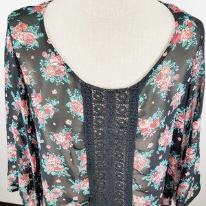 Wallflower See Through Floral Top